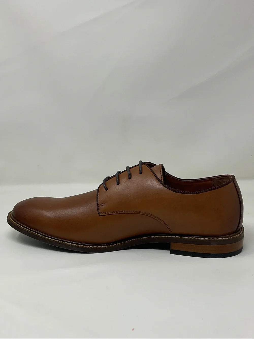Men's Tan Leather Derby Shoes - Sleek Dress Oxfords size 10